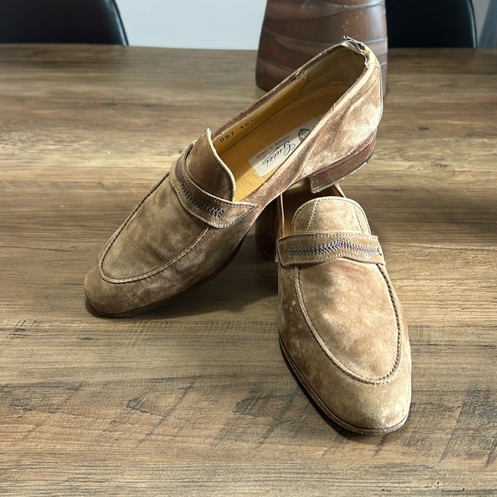 vintage Gucci Women suede Loafers Size 40